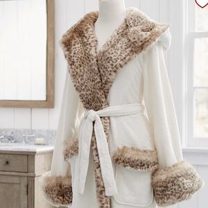 NWT Pottery Barn Leopard Print robe